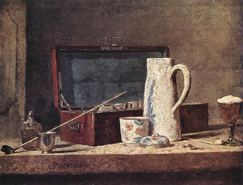 Still-Life with Pipe an Jug, jean-Baptiste-Simeon Chardin